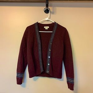 100% Lambswool Eddie Bauer Cardigan